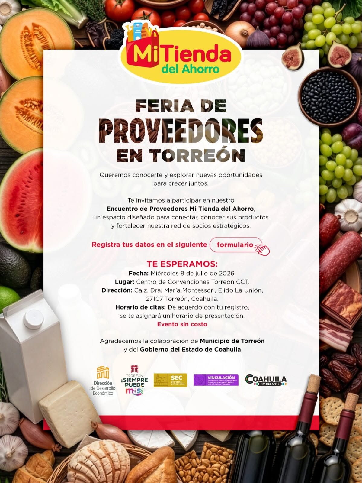 Invita Desarrollo Económico a participar en la Feria de Proveedores en Torreón.